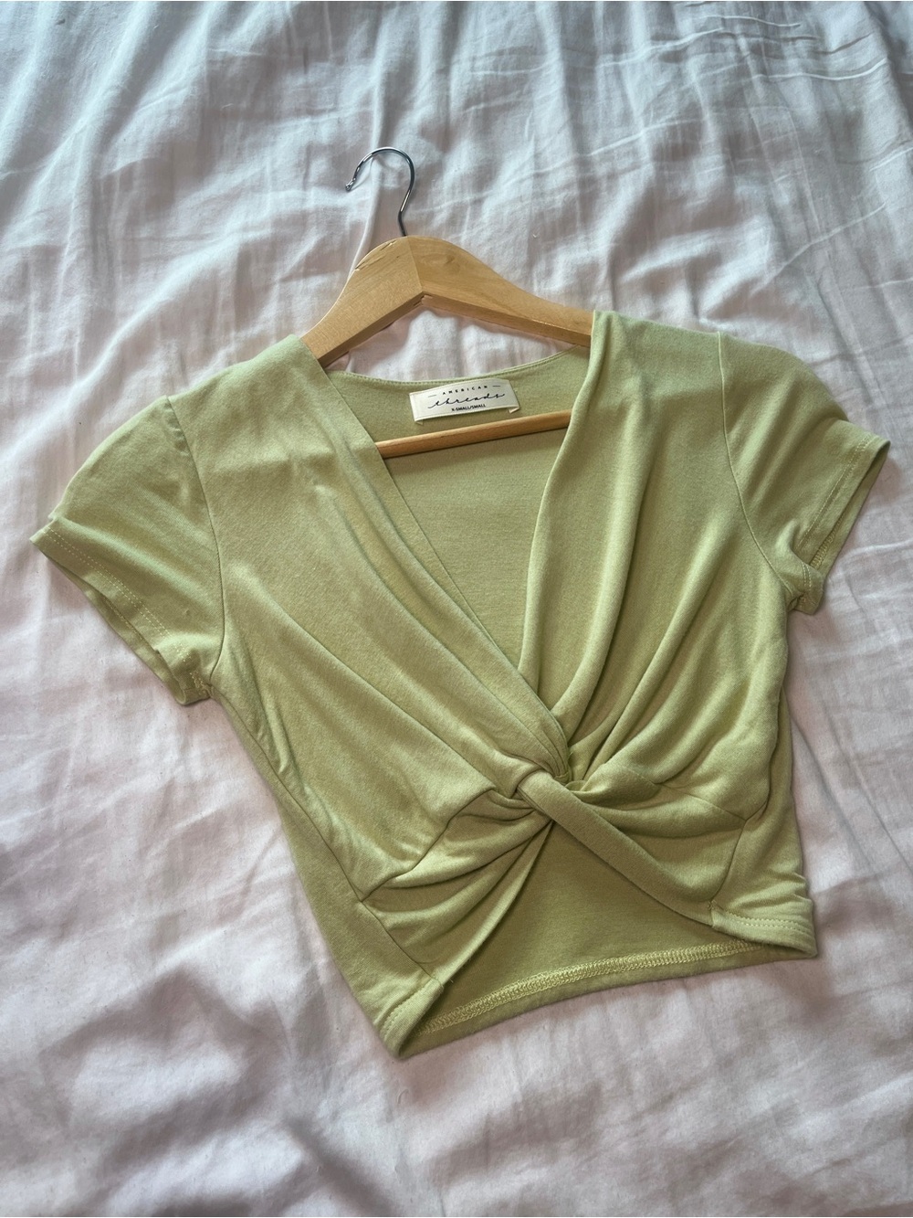 Cottage Core Green Crop Top